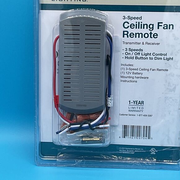 3 Speed Ceiling Fan Remote Control Transmitter + Receiver 363-5811 Patriot - Picture 4 of 7